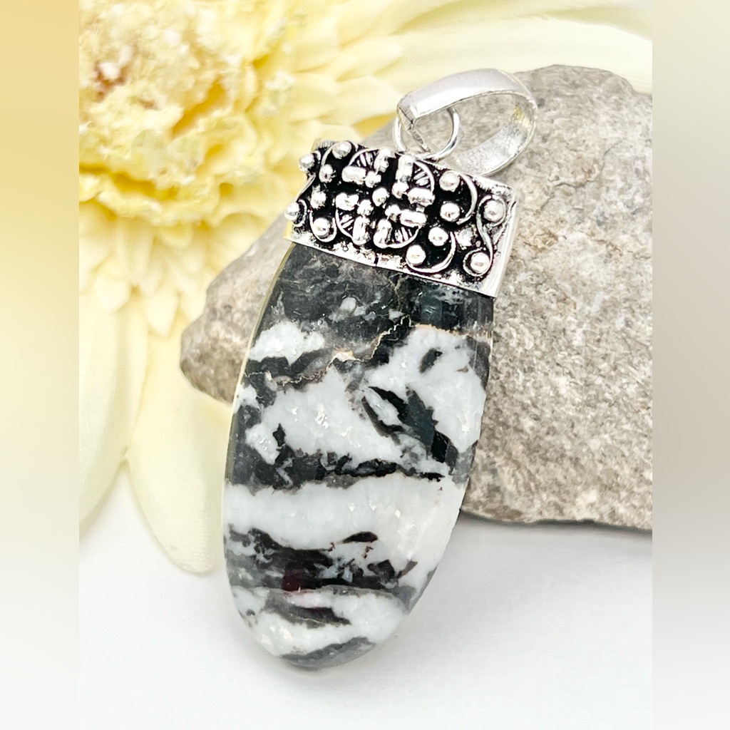 White Buffalo Turquoise Pendant